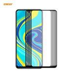 For Redmi Note 9S / Note 9 Pro 5 PCS ENKAY Hat-Prince Full Glue 0.26mm 9H 2.5D Tempered Glass Full Coverage Film