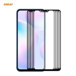 For Redmi 9 / 9A / 9C 5 PCS ENKAY Hat-Prince Full Glue 0.26mm 9H 2.5D Tempered Glass Full Coverage Film