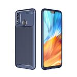 For Huawei Honor 9X Lite Carbon Fiber Texture Shockproof TPU Case(Blue)