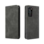 For Huawei P40 Retro Skin Feel Business Magnetic Horizontal Flip Leather Case(Dark Grey)