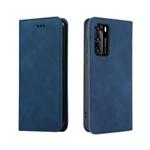 For Huawei P40 Retro Skin Feel Business Magnetic Horizontal Flip Leather Case(Navy Blue)