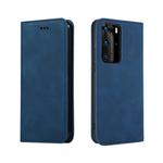 For Huawei P40 Pro Retro Skin Feel Business Magnetic Horizontal Flip Leather Case(Navy Blue)