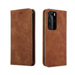 For Huawei P40 Pro Retro Skin Feel Business Magnetic Horizontal Flip Leather Case(Brown)