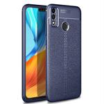 For Huawei Honor 9X Lite Litchi Texture TPU Shockproof Case(Navy Blue)