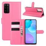 For Huawei Honor 30 lite/Honor 30 Youth Litchi Texture Horizontal Flip Protective Case with Holder & Card Slots & Wallet(Rose red)