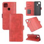 For Xiaomi Redmi 9C Dual-side Magnetic Buckle Horizontal Flip Leather Case with Holder & Card Slots & Wallet(Red)