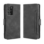 For Samsung Galaxy Note20 Ultra Wallet Style Skin Feel Calf Pattern Leather Case with Separate Card Slot(Black)