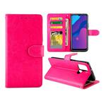 For Huawei Honor Play9A/Honor9A Crazy Horse Texture Leather Horizontal Flip Protective Case with Holder & Card Slots & Wallet & Photo Frame(Magenta)