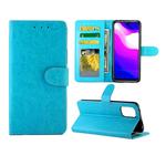 For Xiaomi Mi 10lite Crazy Horse Texture Leather Horizontal Flip Protective Case with Holder & Card Slots & Wallet & Photo Frame(Baby Blue)