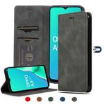 For OPPO A9 2020 & A5 2020 & A11X Retro Skin Feel Business Magnetic Horizontal Flip Leather Case(Dark Grey)