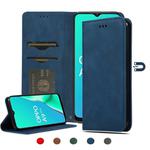 For OPPO A9 2020 & A5 2020 & A11X Retro Skin Feel Business Magnetic Horizontal Flip Leather Case(Navy Blue)