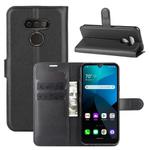 For LG harmony 4 Litchi Texture Horizontal Flip Protective Case with Holder & Card Slots & Wallet(Black)