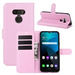 For LG harmony 4 Litchi Texture Horizontal Flip Protective Case with Holder & Card Slots & Wallet(Pink)