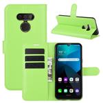 For LG harmony 4 Litchi Texture Horizontal Flip Protective Case with Holder & Card Slots & Wallet(Green)