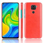 For Xiaomi Redmi Note 9 / Redmi 10X 4G Shockproof Litchi Texture PC + PU Case(Red)