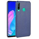 For Huawei Honor 9C Shockproof Crocodile Texture PC + PU Case(Blue)