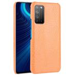 For Huawei Honor X10 5G/Honor X10 Shockproof Crocodile Texture PC + PU Case(Orange)