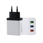2A 3 USB PortsTravel Charger, EU Plug(Black)