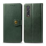 For OPPO Find X2 Pro Solid Color Leather Buckle Phone Case with Lanyard & Photo Frame & Card Slot & Wallet & Stand Function(Green)