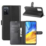 For Huawei Honor X10 Max 5G Litchi Texture Horizontal Flip Protective Case with Holder & Card Slots & Wallet(Black)