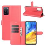 For Huawei Honor X10 Max 5G Litchi Texture Horizontal Flip Protective Case with Holder & Card Slots & Wallet(Red)