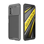 For vivo IQOO Z1X Carbon Fiber Texture Shockproof TPU Case(Black)