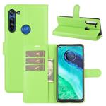 For Motorola Moto G8 Litchi Texture Horizontal Flip Protective Case with Holder & Card Slots & Wallet(Green)