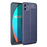 For OPPO Realme C11 Litchi Texture TPU Shockproof Case(Navy Blue)
