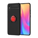 For Xiaomi Redmi 9A Metal Ring Holder 360 Degree Rotating TPU Case(Black+Red)