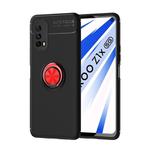 For VIVO IQOO Z1X Metal Ring Holder 360 Degree Rotating TPU Case(Black+Red)