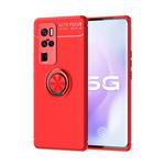 For VIVO X50 Pro+ Metal Ring Holder 360 Degree Rotating TPU Case(Red+Red)