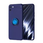 For OPPO Realme C11 Metal Ring Holder 360 Degree Rotating TPU Case(Blue+Blue)