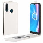 For Alcatel 1SE  2020 R64 Texture Single Vertical Flip Leather Protective Case with Card Slots & Photo Frame(White)