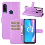 For Alcatel 1SE  2020 Litchi Texture Horizontal Flip Protective Case with Holder & Card Slots & Wallet(Purple)