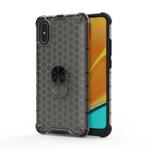 For Xiaomi Redmi 9A Shockproof Honeycomb PC + TPU Ring Holder Protection Case(Grey)