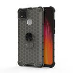 For Xiaomi Redmi 9C Shockproof Honeycomb PC + TPU Ring Holder Protection Case(Grey)
