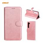 For Xiaomi Mi Note 10 Lite ENKAY Hat-Prince ENK-PUC014 Horizontal Flip Leather Case with Holder & Card Slots & Wallet(Pink)