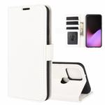 For Google Pixel 5 XL  R64 Texture Single Horizontal Flip Protective Case with Holder & Card Slots & Wallet& Photo Frame(White)