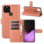 For Google Pixel 5 XL  Litchi Texture Horizontal Flip Protective Case with Holder & Card Slots & Wallet(Brown)