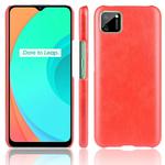 For Oppo Realme C11 Shockproof Litchi Texture PC + PU Case(Red)