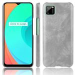 For Oppo Realme C11 Shockproof Litchi Texture PC + PU Case(Gray)