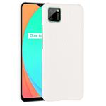 For Oppo Realme C11 Shockproof Crocodile Texture PC + PU Case(White)