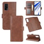 For Vivo iQOO Z1x Dual-side Magnetic Buckle Horizontal Flip Leather Case with Holder & Card Slots & Wallet(Brown)