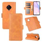 For Vivo  V17(Russia)/X50 Lite/Y9S/S1 Pro Dual-side Magnetic Buckle Horizontal Flip Leather Case with Holder & Card Slots & Wallet(Yellow)
