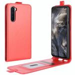 For OnePlus Nord  R64 Texture Single Vertical Flip Leather Protective Case with Card Slots & Photo Frame(Red)