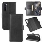 For OnePlus Nord Dual-side Magnetic Buckle Horizontal Flip Leather Case with Holder & Card Slots & Wallet(Black)