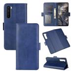 For OnePlus Nord Dual-side Magnetic Buckle Horizontal Flip Leather Case with Holder & Card Slots & Wallet(Dark Blue)