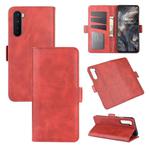 For OnePlus Nord Dual-side Magnetic Buckle Horizontal Flip Leather Case with Holder & Card Slots & Wallet(Red)