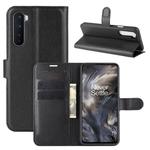 For OnePlus Nord Litchi Texture Horizontal Flip Protective Case with Holder & Card Slots & Wallet(Black)