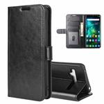 For TCL 10 Pro R64 Texture Single Horizontal Flip Protective Case with Holder & Card Slots & Wallet& Photo Frame(Black)